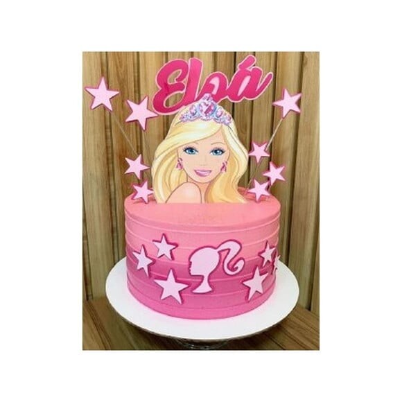 Leve + 13 Arquivo de Corte - Topo de Bolo (barbie) 2