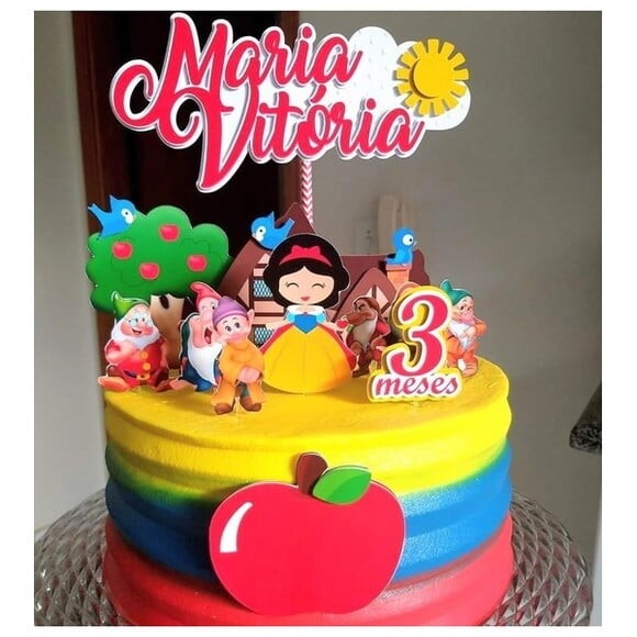 Leve + 13 Arquivo de Corte - Topo de Bolo (Branca de Neve) 2