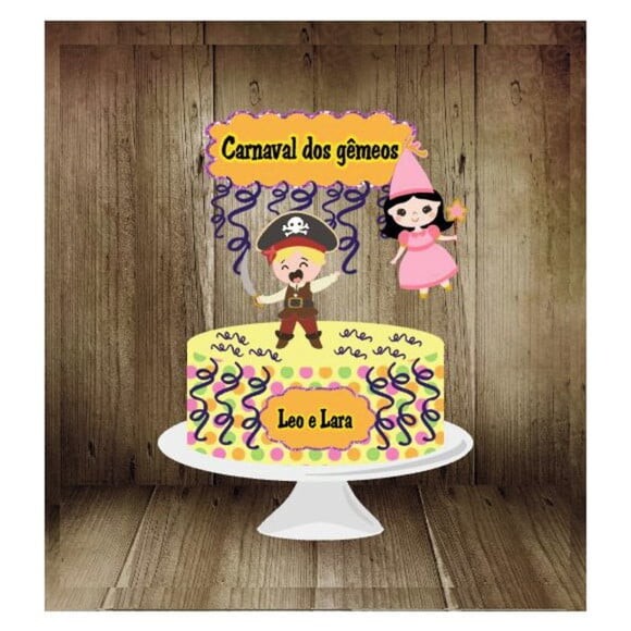 Leve + 13 Arquivo de Corte - Topo de Bolo (carnaval) 37