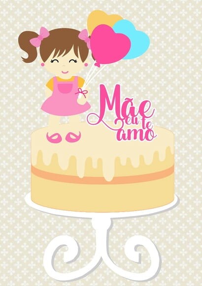Leve + 13 Arquivo de Corte - Topo de Bolo (dia das Mães) 18