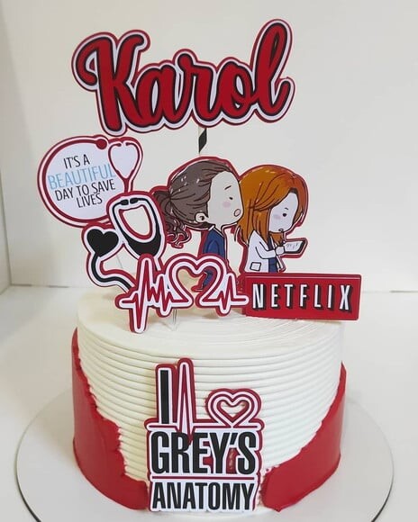Leve + 13 Arquivo de Corte - Topo de Bolo (Grey's Anatomy) 1