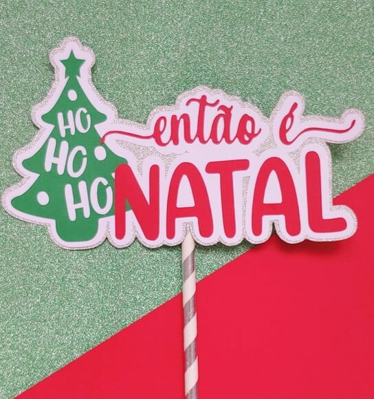 Leve + 13 Arquivo de Corte - Topo de Bolo (natal) 100
