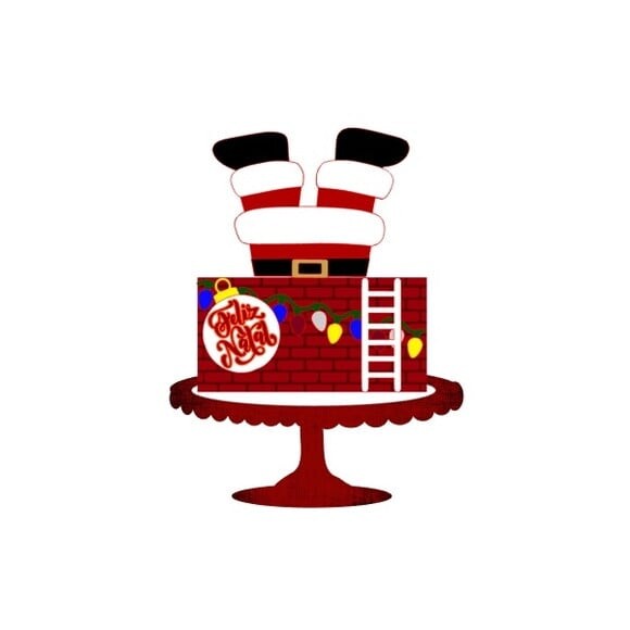 Leve + 13 Arquivo de Corte - Topo de Bolo (natal) 62