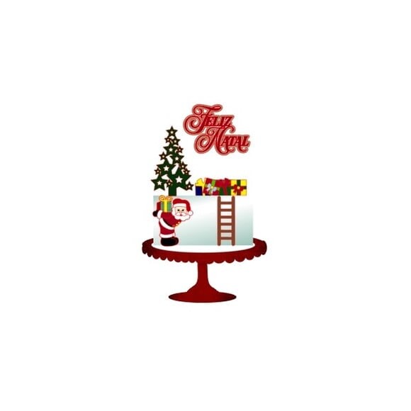 Leve + 13 Arquivo de Corte - Topo de Bolo (natal) 64