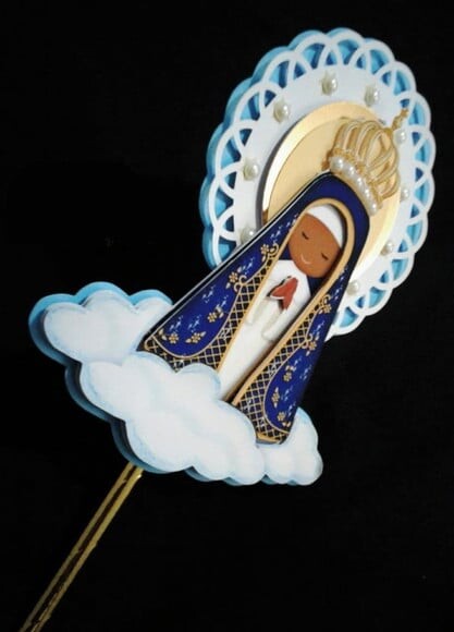 Leve + 13 Arquivo de Corte - Topo de Bolo (Nossa Senhora) 2