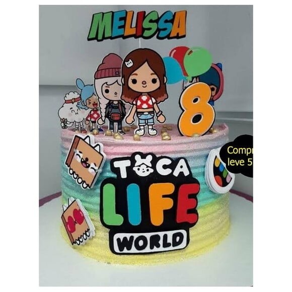 Leve + 13 Arquivo de Corte - Topo de Bolo (toca Life World) 1
