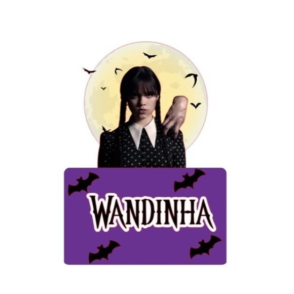 Leve + 13 Arquivo de Corte - Topo de Bolo (wandinha) 10