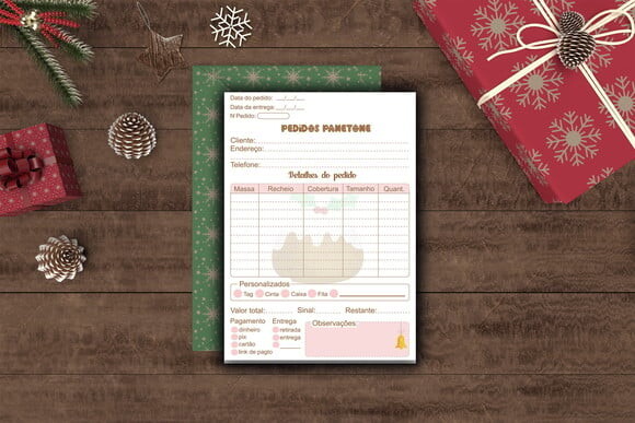 Leve + 13 Arquivo Digital - Bloco de Pedidos (natal) 1