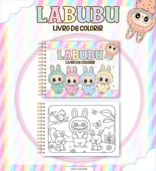 Leve + 13 Arquivo Digital - Livro de Colorir (labubu) 1