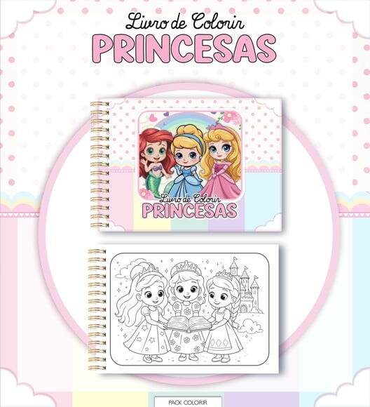 Leve + 13 Arquivo Digital - Livro de Colorir (princesas) 1