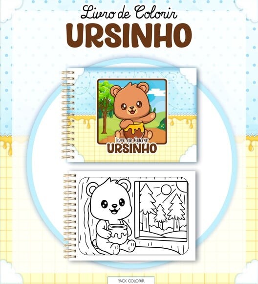 Leve + 13 Arquivo Digital - Livro de Colorir (ursinho) 1