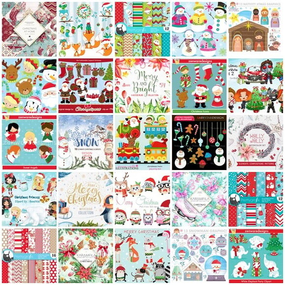 Combo Natal (arquivos de Corte e Kits Digitais)
