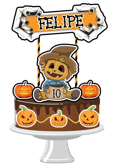 Leve + 13 - Arquivo de Corte - Topo de Bolo (halloween) 39
