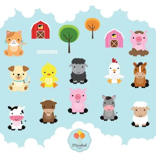 Clipart - Animais da Fazenda 1