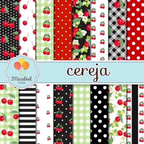 Papel Digital - Cereja 1