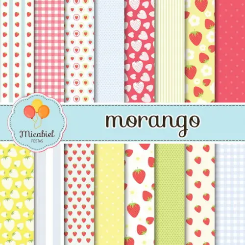 Papel Digital - Morango 1