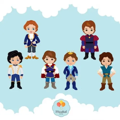Clipart - Príncipes da Disney 1