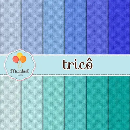 Papel Digital - Tricô (azul) 1