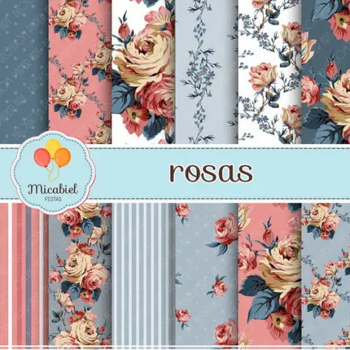 Papel Digital - Rosas (vintage) 4