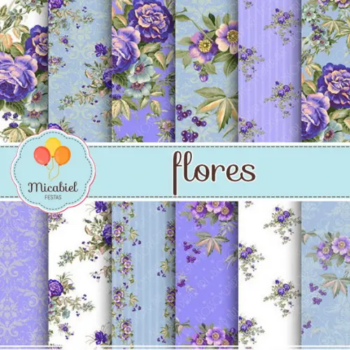 Papel Digital - Flores (vitorianas) 2