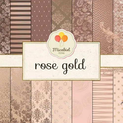 Papel Digital - Rose Gold (luxo) 1
