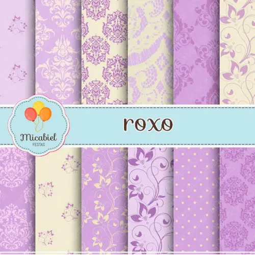 Papel Digital - Roxo 1
