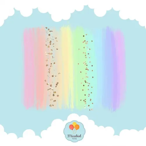 Clipart - Pincelada (arco-íris) 2
