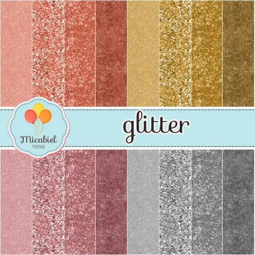 Papel Digital - Glitter (metais) 1