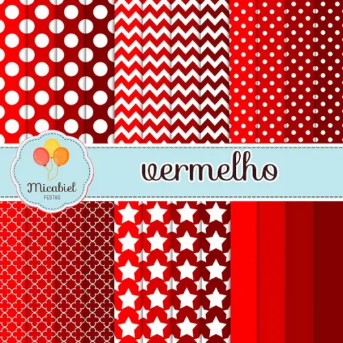 Papel Digital - Tons de Vermelho