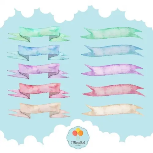 Clipart - Aquarela (faixas) 2