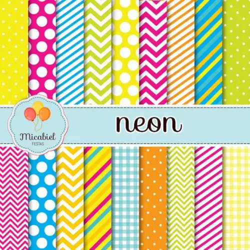 Papel Digital - Neon 4