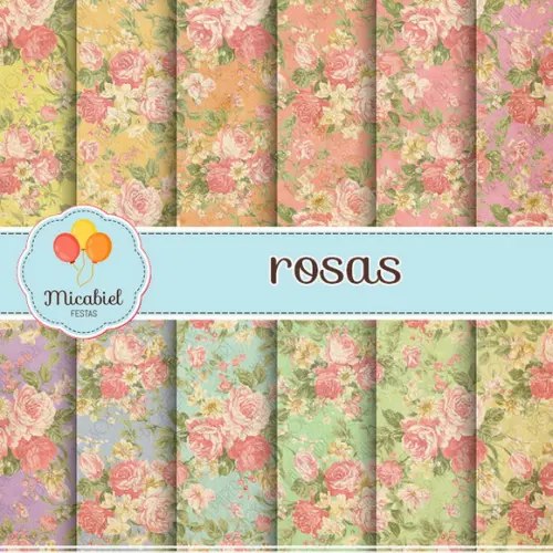 Papel Digital - Rosas (vintage) 2