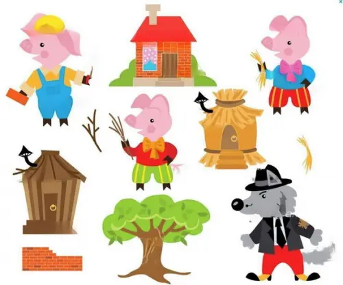 Clipart - Três Porquinhos 1