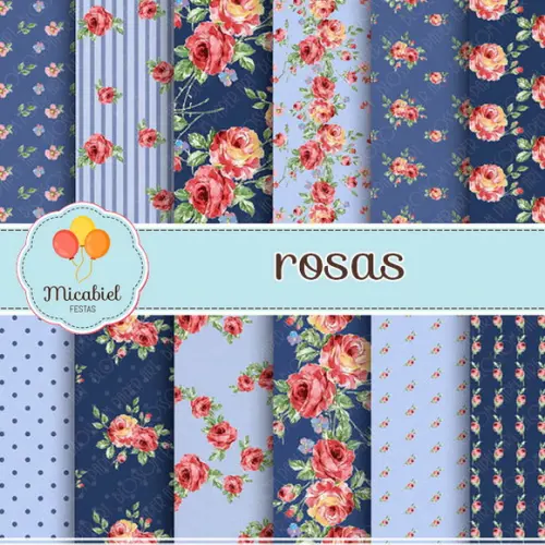Papel Digital - Rosas 3