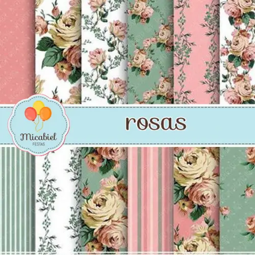 Papel Digital - Rosas (vintage) 1