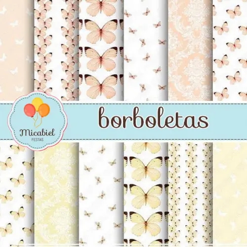 Papel Digital - Borboletas 1