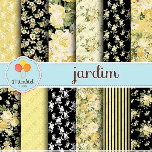 Papel Digital - Jardim (dourado) 1