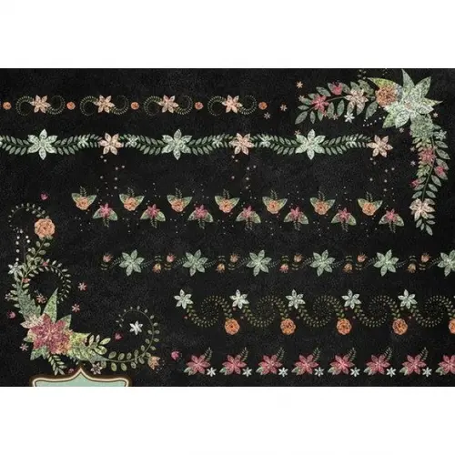 Clipart - Chalkboard (borda Floral)