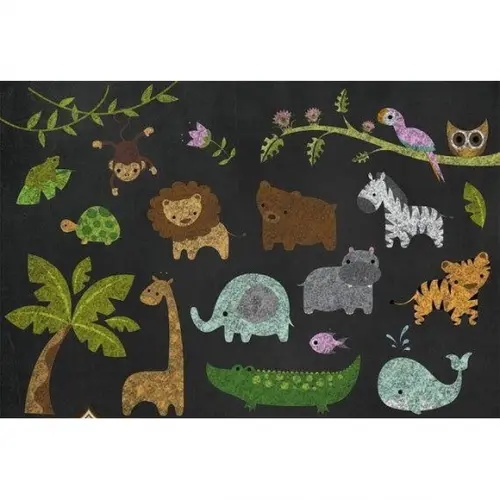Clipart - Chalkboard (zoológico)
