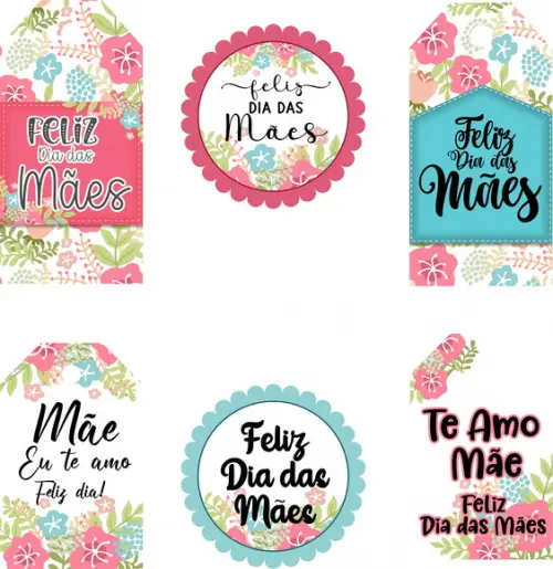 Clipart - Tags de Dia das Mães 1