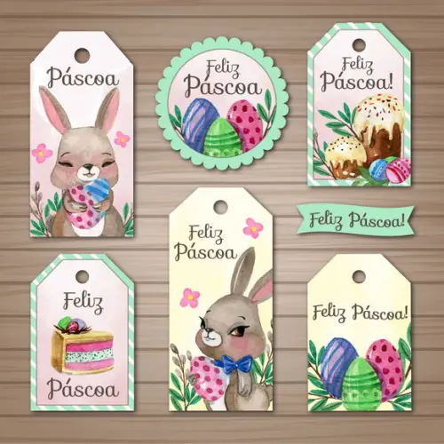 Clipart - Tags de Páscoa 1