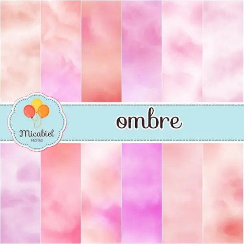 Papel Digital - Ombre (rosa) 1