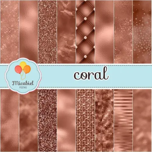 Papel Digital - Coral 1