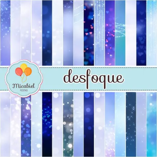 Papel Digital - Desfoque (azul) 1