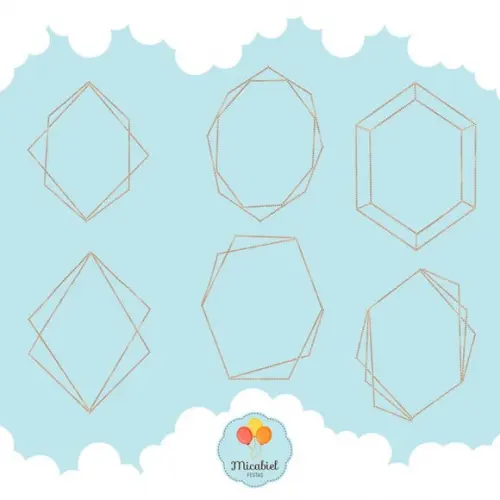 Clipart - Moldura (rose Gold) 1