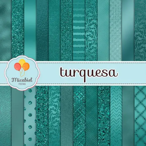 Papel Digital - Turquesa 1