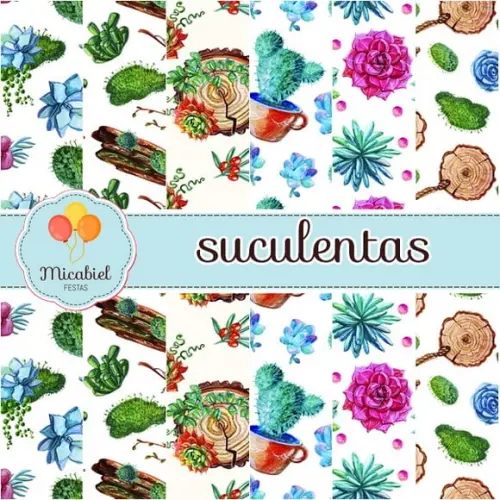 Papel Digital - Suculentas 1