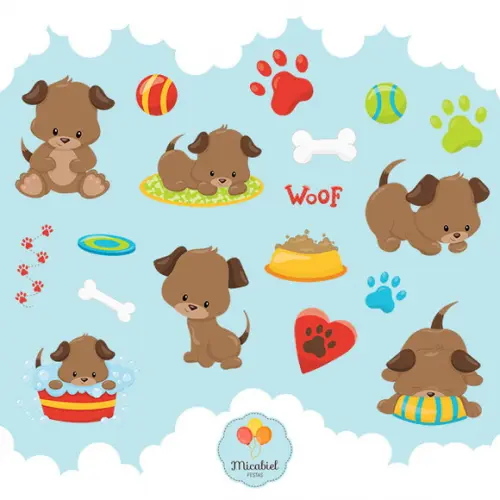 Clipart - Cachorrinhos 1