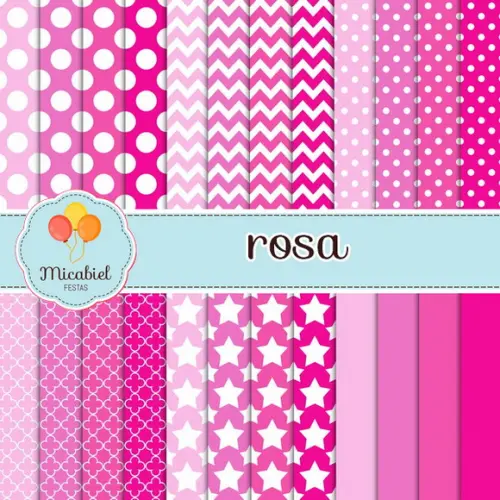 Papel Digital - Tons de Rosa