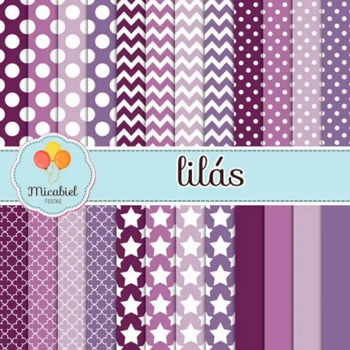 Papel Digital - Tons de Lilás
